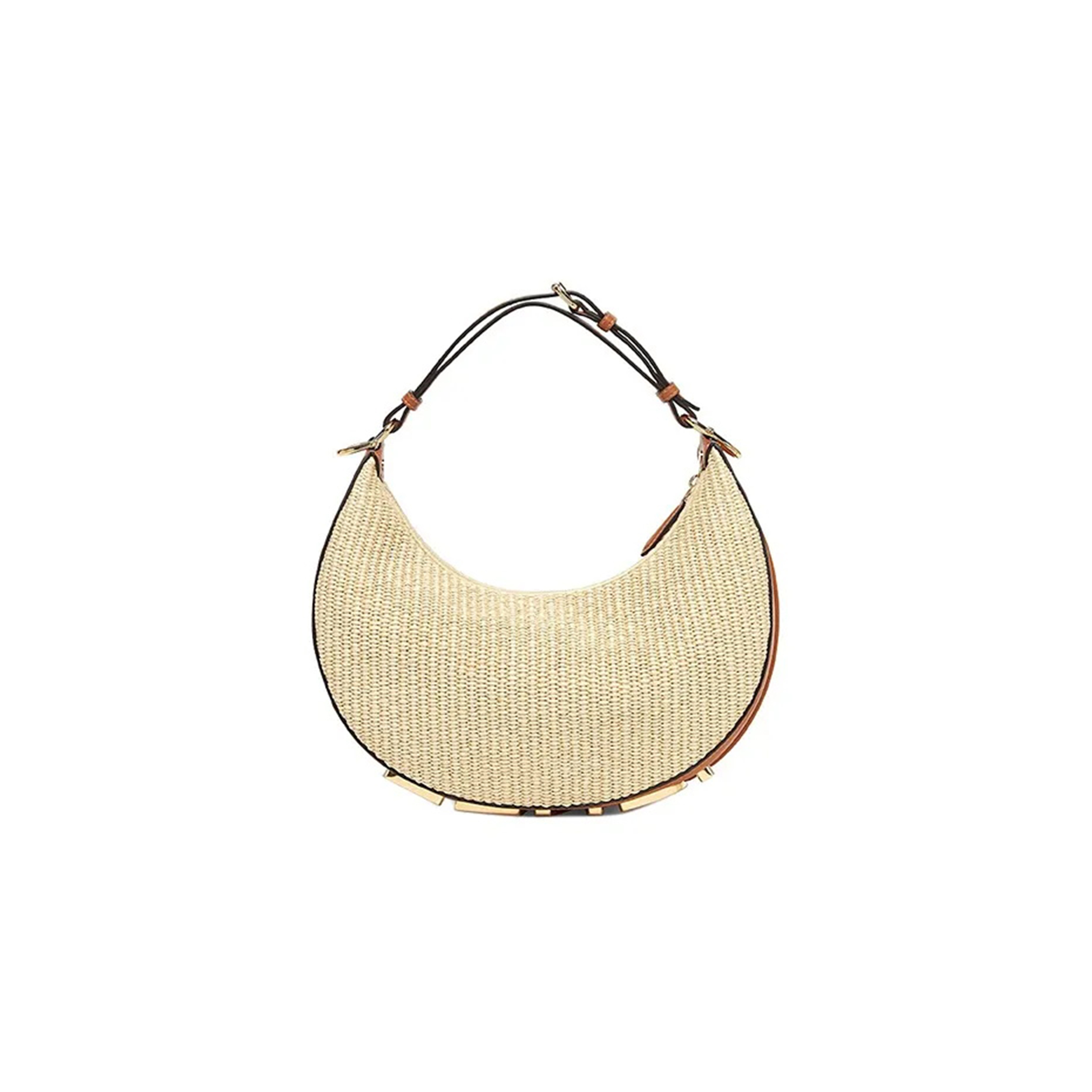 F**di small handbag F**digraphy straw shoulder bag 8br798anwbf1l27 (29*24.5*10cm)